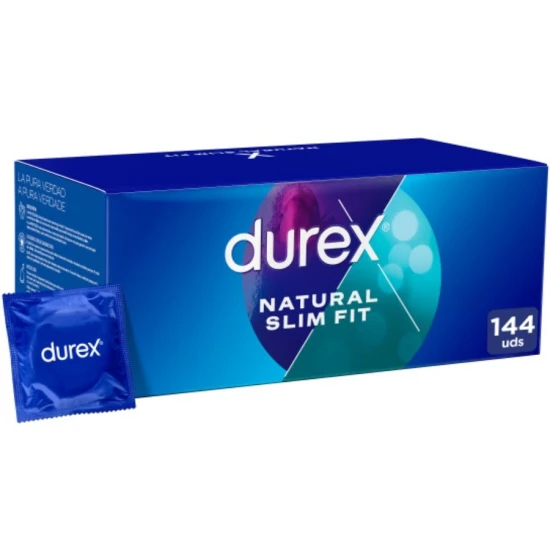 Prezervative naturale slim fit, 144 bucăți, lubrifiate cu silicon