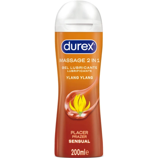 DUREX - Gel pentru masaj și lubrifiant 2 în 1, Ylang Ylang, 200 ml