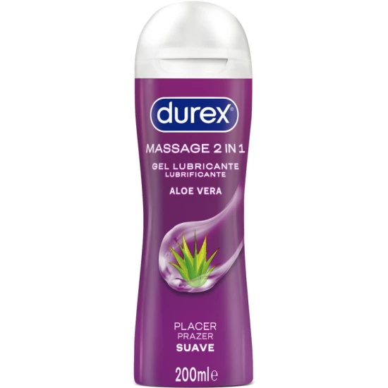 DUREX - Gel Lubrifiant pentru Masaj Tip Soft Aloe Vera, 200 ml