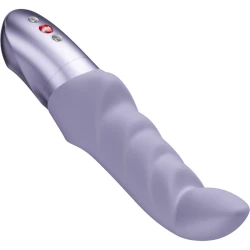 Vibrator G-spot curbat din material body-safe, violet deschis