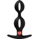 Plug anal B-Balls Duo din silicon, negru
