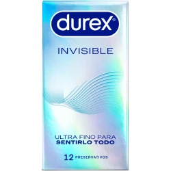 DUREX - Prezervative Tip Model Ultra Thin Invisible, 12 bucăți