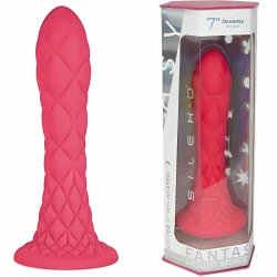 Dildo fantasy Dreamy din silicon lichid, fucsia, 18.5 cm
