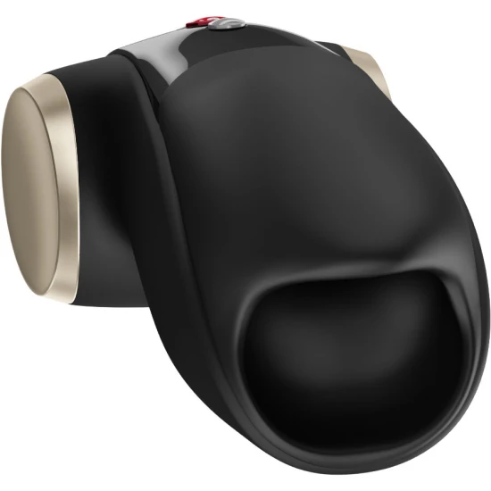 Vibrator masturbator glans din silicon, negru