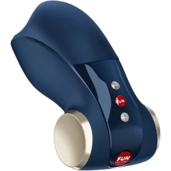 Vibrator masturbator glans Cobra Libre II din silicon, albastru