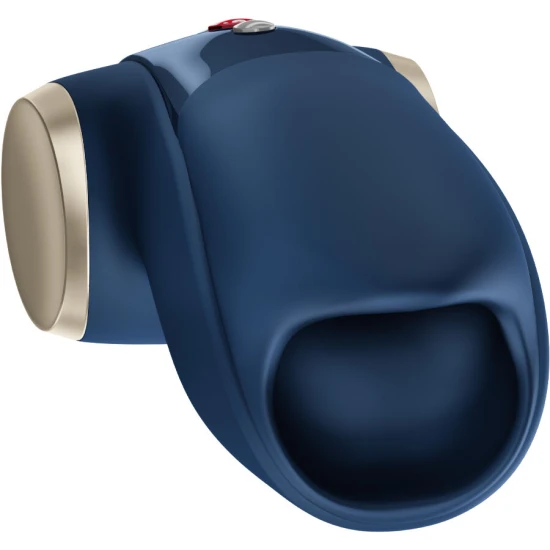 Vibrator masturbator glans Cobra Libre II din silicon, albastru