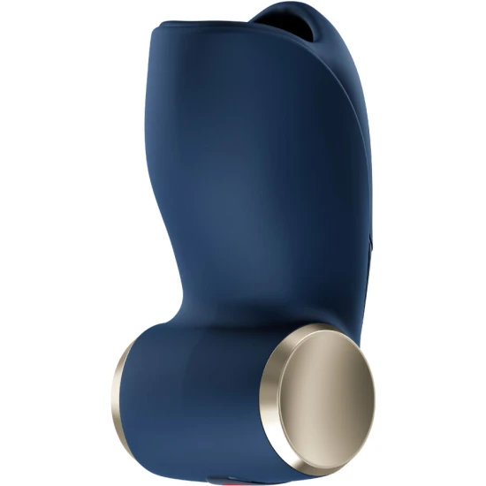 Vibrator masturbator glans Cobra Libre II din silicon, albastru