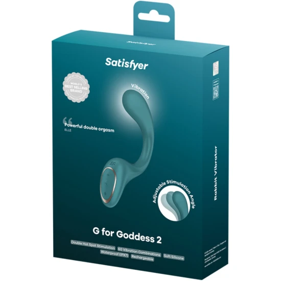 G for Goddess 2 - Vibrator iepure, Bottle Green