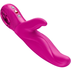Vibrator tip iepure Lady Bi din silicon hipoalergenic, magenta