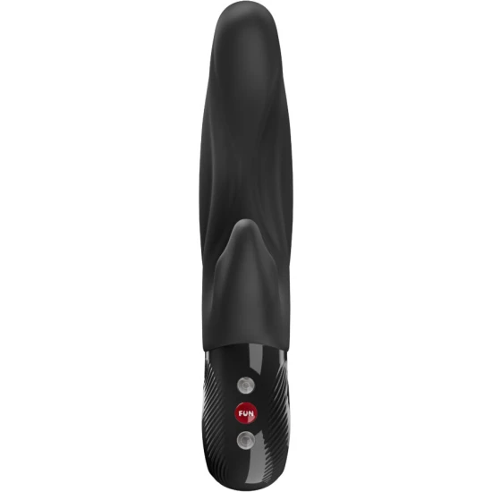 Vibrator rabbit LADY BI din silicon, negru, 8.6 inchi