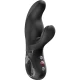 Vibrator MISS BI Rabbit din silicon, negru, IPX7, reincarcabil USB-C