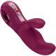 Vibrator MISS BI Rabbit din silicon, roșu vin, mărime universal