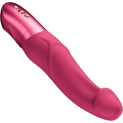 Vibrator G-Spot curbat din silicon, zmeură