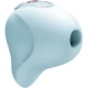 Vibrator cu Air Pulse din silicon, Ice Blue, SEDUCTION