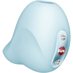 Vibrator cu Air Pulse din silicon, Ice Blue, SEDUCTION