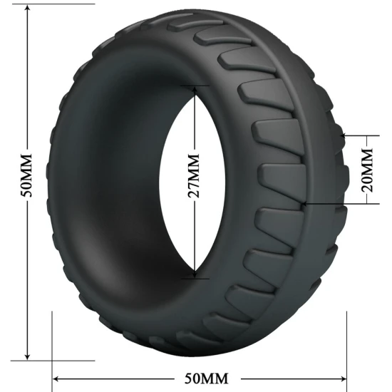 Inel erotic din silicon, negru, universal