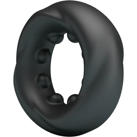 Inel penis din silicon, negru, Model 4
