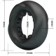 Inel penis din silicon, negru, Model 4