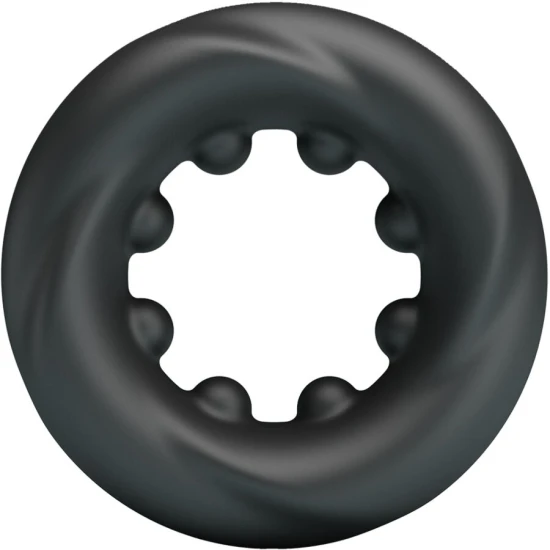 Inel penis din silicon, negru, Model 4