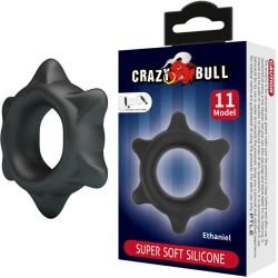 Inel din silicon Ethaniel, Model 11, Negru