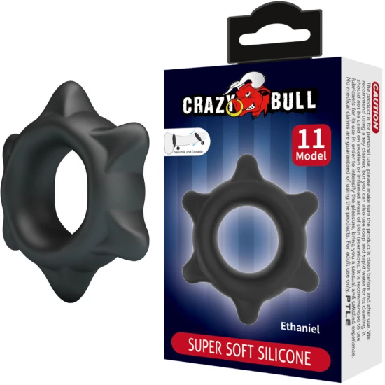 Inel din silicon Ethaniel, Model 11, Negru