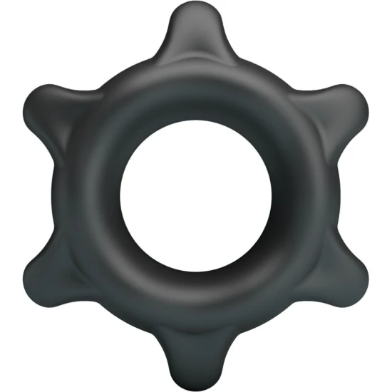 Inel din silicon Ethaniel, Model 11, Negru