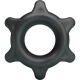 Inel din silicon Ethaniel, Model 11, Negru