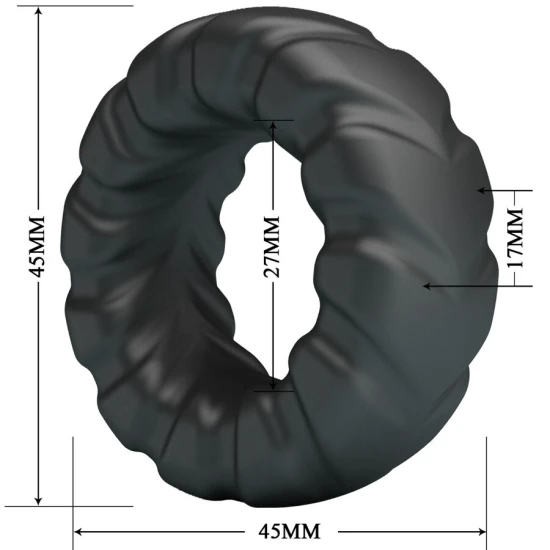 Inel din silicon Jeriko Model 1, Negru