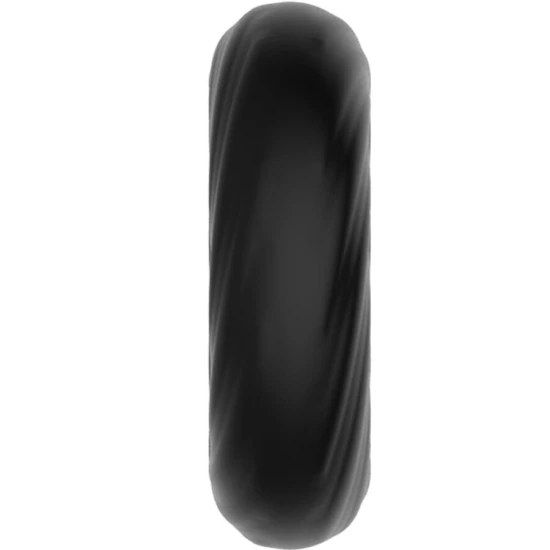 Inel din silicon tip spiral, Negru