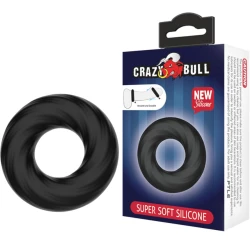 Inel din silicon tip spiral, Negru