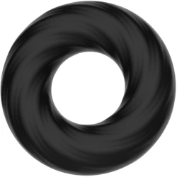 Inel din silicon tip spiral, Negru
