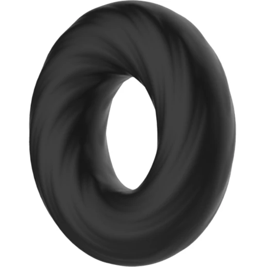 Inel din silicon tip spiral, Negru