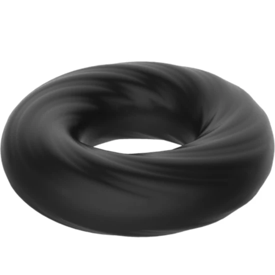 Inel din silicon tip spiral, Negru