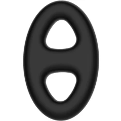 Inel dublu oval din silicon, Roz
