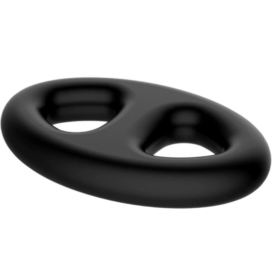 Inel dublu oval din silicon, Roz
