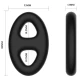 Inel dublu oval din silicon, Roz