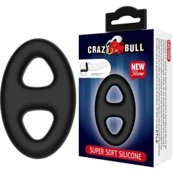 Inel dublu oval din silicon, Roz