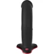 Dildo cu stimulare G-spot/anal din silicon, negru, 7 inch (1.6 inch grosime)