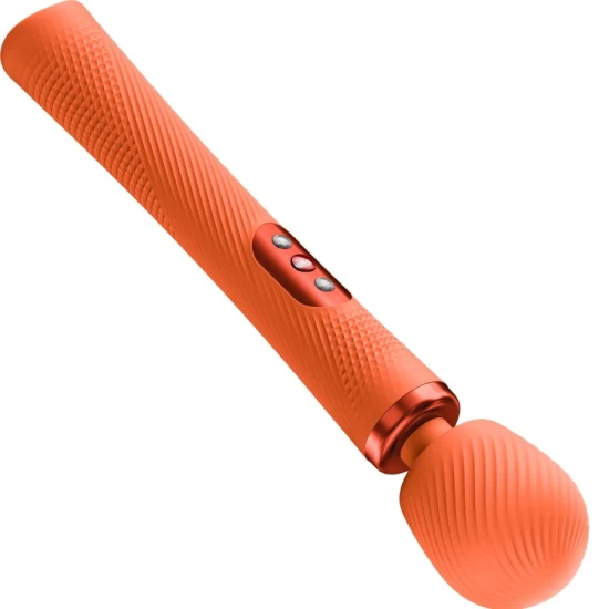 Vibrator tip wand VIM din silicon, portocaliu