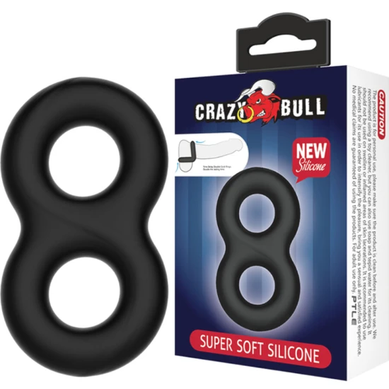 Inel dublu din silicon tip Double Infinity, Roz
