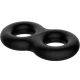Inel dublu din silicon tip Double Infinity, Roz