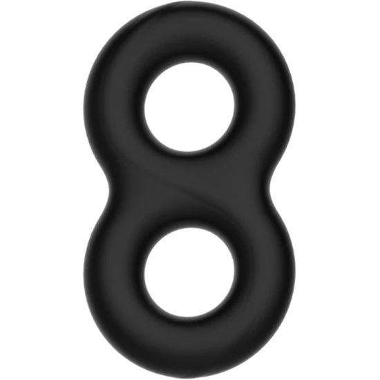 Inel dublu din silicon tip Double Infinity, Roz
