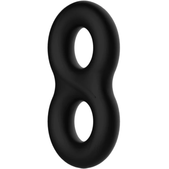 Inel dublu din silicon tip Double Infinity, Roz