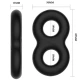 Inel dublu din silicon tip Double Infinity, Roz