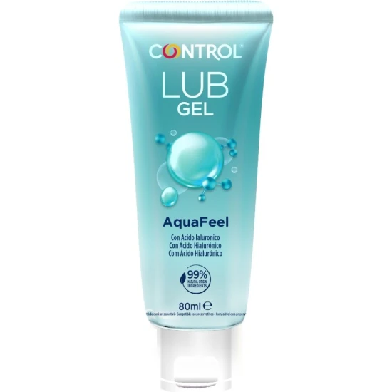 CONTROL - Gel lubrifiant AQUAFEEL cu acid hialuronic, 80 ml