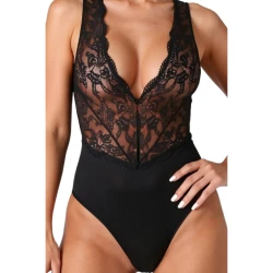 Body sexy EVALIE - Decupat, Negru, S/M