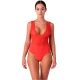 Body sexy EVALIE - Decupat, Roșu, L/XL