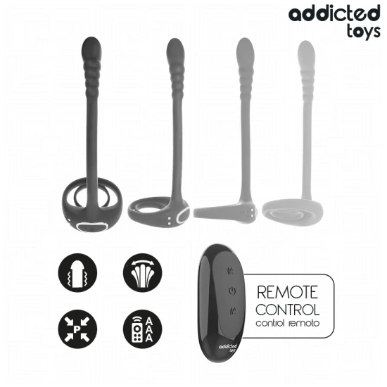 Inel vibrator pentru penis cu stimulare P-spot, telecomandă