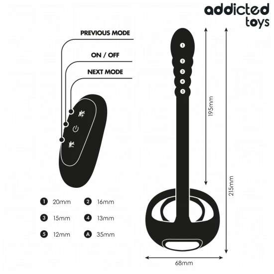 Inel vibrator pentru penis cu stimulare P-spot, telecomandă
