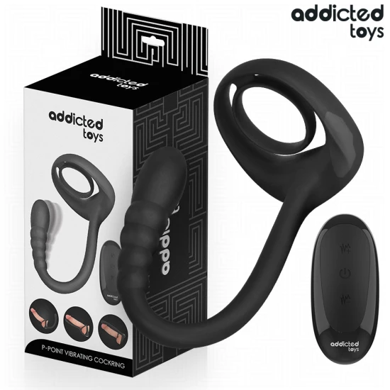 Inel vibrator pentru penis cu stimulare P-spot, telecomandă